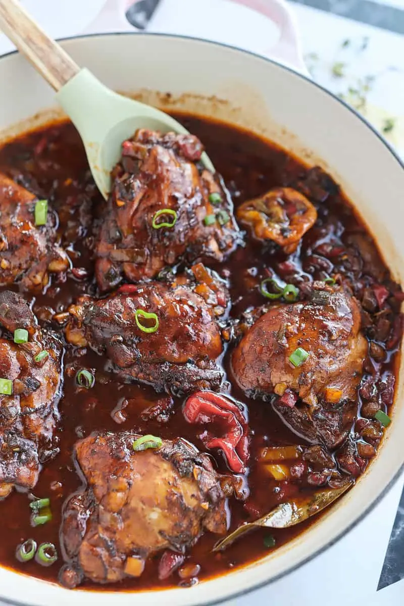 Delicious Brown Stew Chicken at Jamaican Delight Cuisine in Edmonton, AB