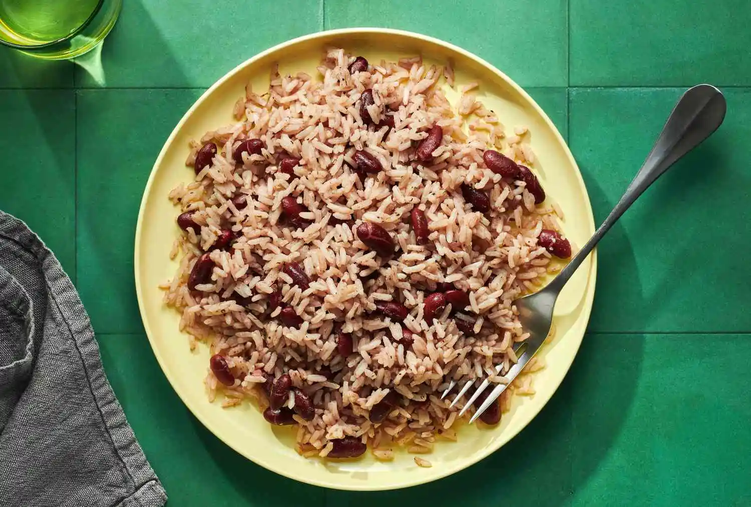Delicious Rice and Peas at Jamaican Delight Cuisine in Edmonton, AB